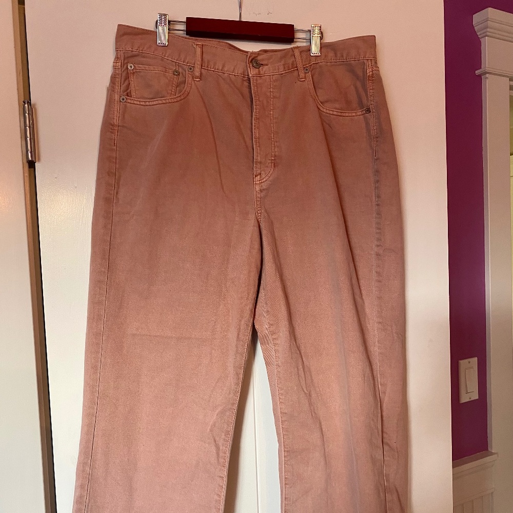 American Eagle Pink Wide Leg Crop